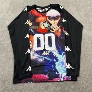 Kappa Jujutsu Kaisen Anime Long Sleeve Shirt Black Men's Size Size M